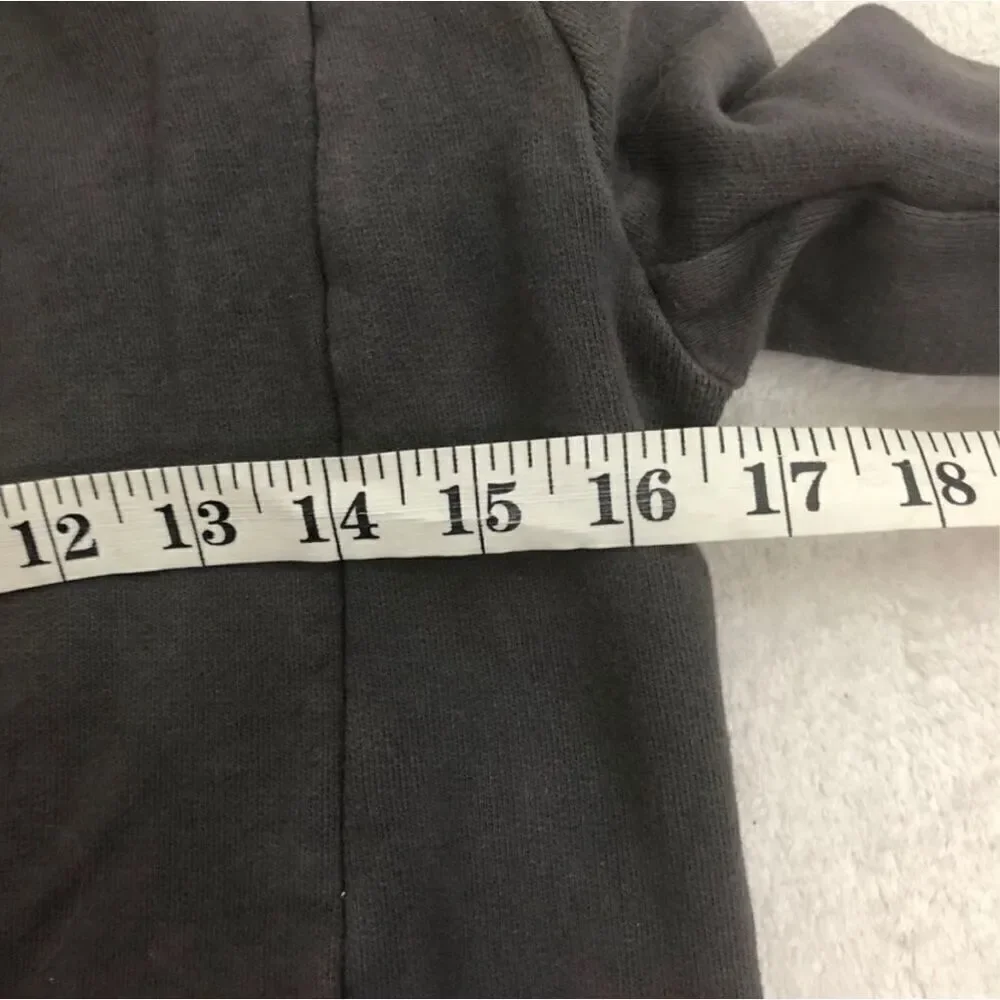 Intermix Improvd Distressed Cardigan Jacket Charcoal Gray Sweater Xs Xsmall
